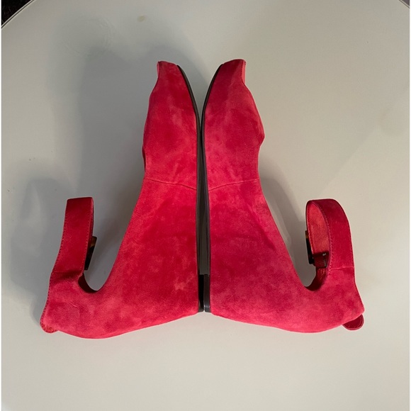 Red wedges with ankle strap - Picture 4 of 5
